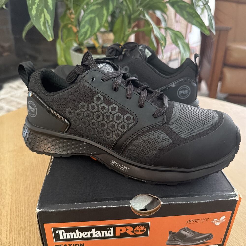 Timberland PRO Reaxion Womens 7 Black Composite Toe Work Shoes TB0A21PY001